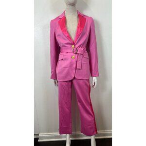 SIES MARJAN  PINK SATIN SILK PANT  SUIT